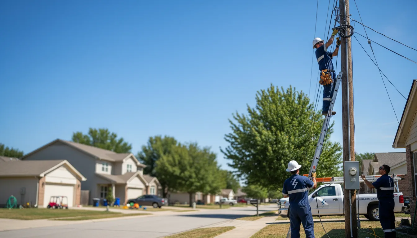 Residential electrician providing installation services in Encinal, TX